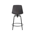 Clean Cut Swivel Stool by Blu Dot in Oblivion, counter stool height, low front view
