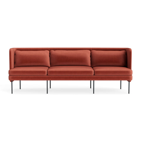 Bloke 95" Modern Sofa by Blu Dot in Tomato Velvet