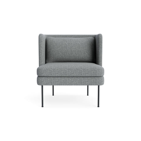 Bloke Lounge Chair by Blu Dot in Kvadrat Guest Grey Blue, upholstery detail