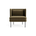 Bloke Lounge Chair by Blu Dot in Moss Velvet, upholstery detail