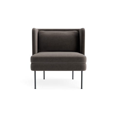 Bloke Lounge Chair by Blu Dot in Storm Velvet, upholstery detail