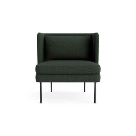 Bloke Lounge Chair by Blu Dot in Vos Evergreen, upholstery detail