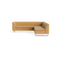 bonnie and clyde modern sectional sofa by Blu Dot in camel leather