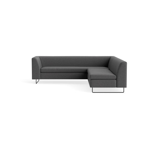 bonnie and clyde modern sectional sofa by Blu Dot in gabro leather
