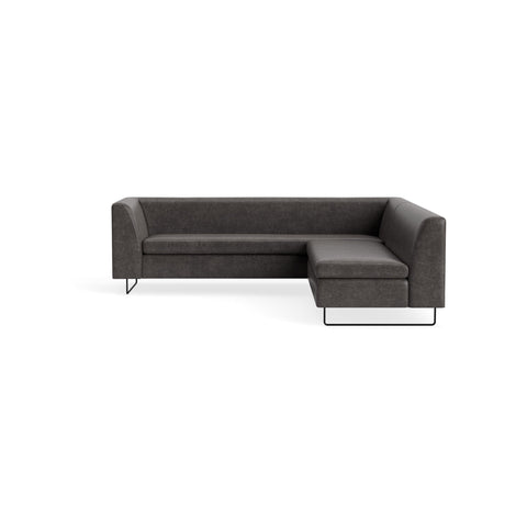 bonnie and clyde modern sectional sofa by Blu Dot in ink leather