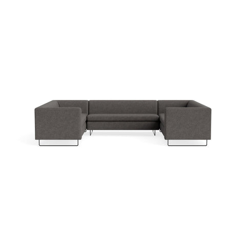 Bonnie and Clyde U-Shaped Sectional Sofa by Blu Dot in Kelso Charcoal, upholstery detail
