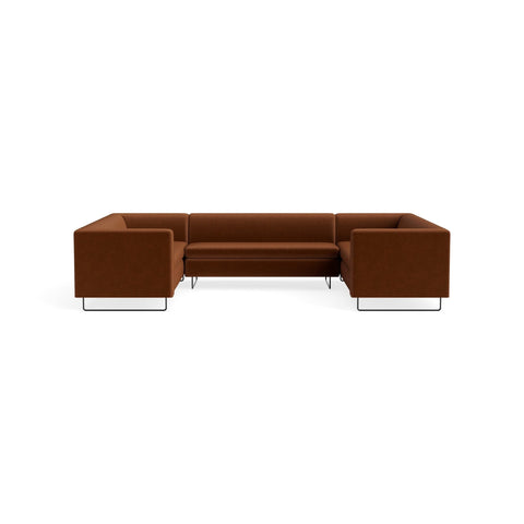 Bonnie and Clyde U-Shaped Sectional Sofa by Blu Dot in Copper Velvet, upholstery detail