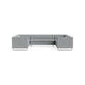 Bonnie and Clyde U-Shaped Sectional Sofa by Blu Dot in Kvadrat Guest Grey Blue, upholstery detail