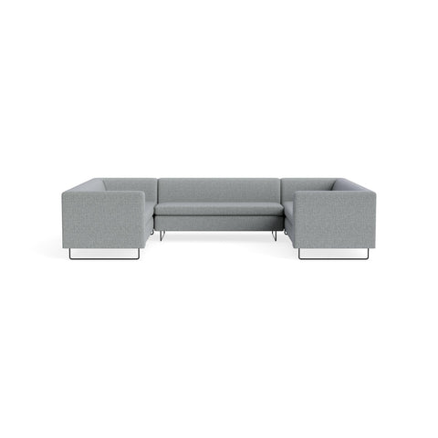 Bonnie and Clyde U-Shaped Sectional Sofa by Blu Dot in Kvadrat Guest Grey Blue, upholstery detail