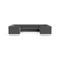 Bonnie and Clyde U-Shaped Sectional Sofa by Blu Dot in Gabro Grey, upholstery detail