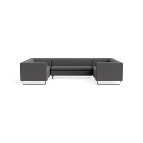 Bonnie and Clyde U-Shaped Sectional Sofa by Blu Dot in Gabro Grey, upholstery detail