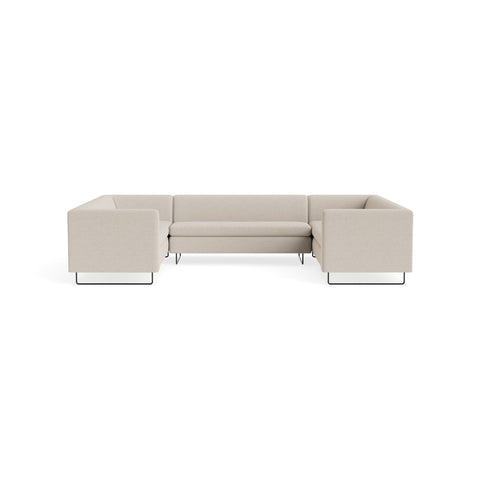 Bonnie and Clyde U-Shaped Sectional Sofa by Blu Dot in Sanford Linen, upholstery detail
