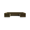 Bonnie and Clyde U-Shaped Sectional Sofa by Blu Dot in Moss Velvet, upholstery detail