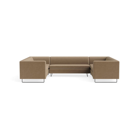 Bonnie and Clyde U-Shaped Sectional Sofa by Blu Dot in Otter Velvet, upholstery detail