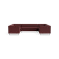 Bonnie and Clyde U-Shaped Sectional Sofa by Blu Dot in Oxblood Leather, upholstery detail