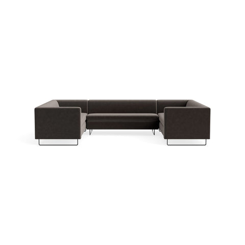 Bonnie and Clyde U-Shaped Sectional Sofa by Blu Dot in Storm Velvet, upholstery detail