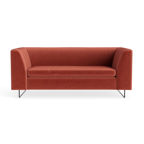 72" Bonnie Sofa by Blu Dot in Tomato Velvet