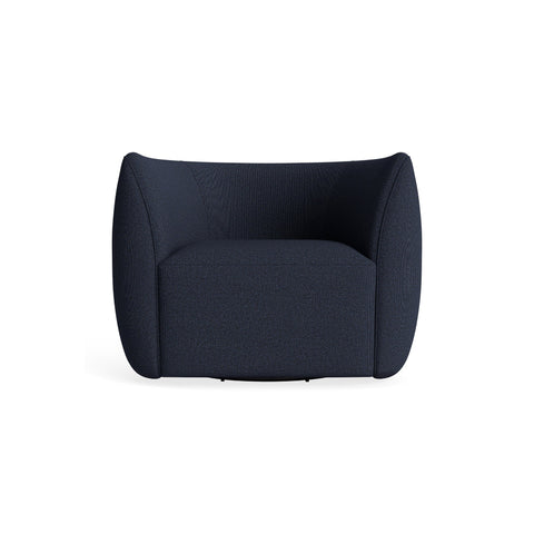 Council Swivel Lounge Chair by Blu Dot in Kvadrat Autumn Navy, material detail