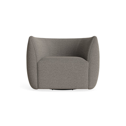 Council Swivel Lounge Chair by Blu Dot in Sanford Black, material detail