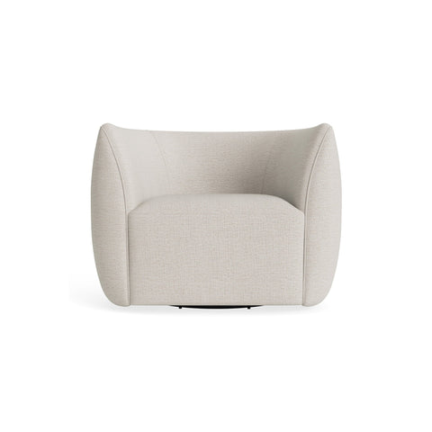 Council Swivel Lounge Chair by Blu Dot in Slyvan Bone, material detail