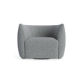 Council Swivel Lounge Chair by Blu Dot in Kvadrat Guest Grey Blue, material detail