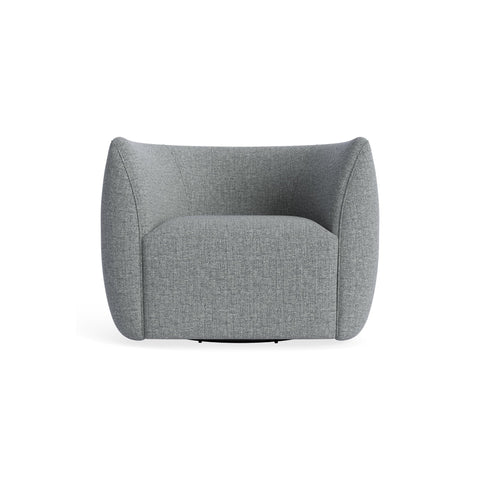 Council Swivel Lounge Chair by Blu Dot in Kvadrat Guest Grey Blue, material detail