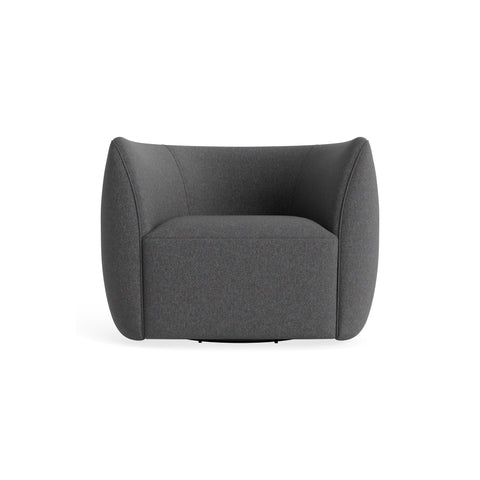 Council Swivel Lounge Chair by Blu Dot in Gabro Grey, material detail