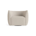 Council Swivel Lounge Chair by Blu Dot in Sanford Linen, material detail