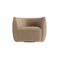 Council Swivel Lounge Chair by Blu Dot in Otter Velvet, material detail