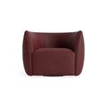 Council Swivel Lounge Chair by Blu Dot in Oxblood Leather, material detail