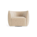 Council Swivel Lounge Chair by Blu Dot in Stone Leather, material detail