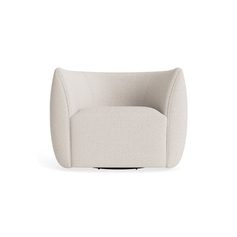Council Swivel Lounge Chair by Blu Dot in Vos Bone, material detail