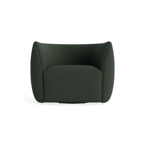 Council Swivel Lounge Chair by Blu Dot in Vos Evergreen, material detail