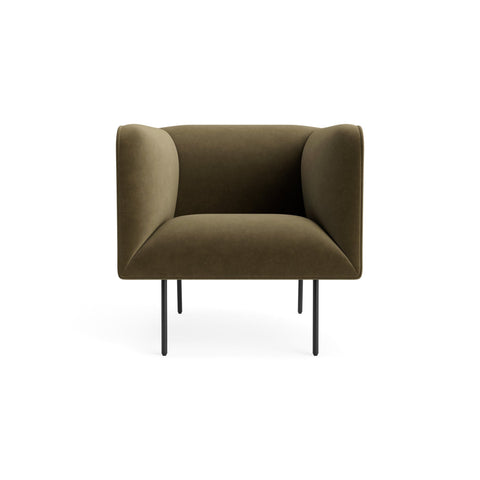 Dandy Lounge Chair by Blu Dot in Moss Velvet, upholstery detail