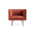 Dandy Lounge Chair by Blu Dot in Tomato Velvet, upholstery detail