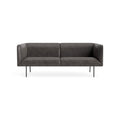Dandy 86" Sofa by Blu Dot in Slate Leather, upholstery detail