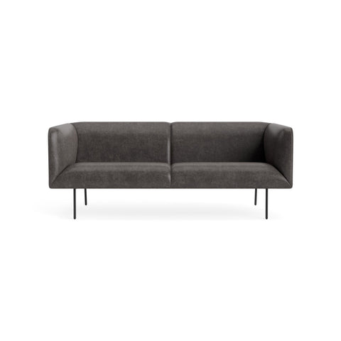 Dandy 86" Sofa by Blu Dot in Slate Leather, upholstery detail