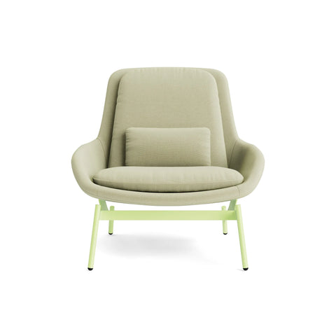 Field Lounge Chair by Blu Dot upholstered in Maharam Mode in Yucca fabric with celery base and celery frame