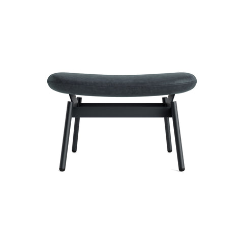 Field Ottoman by Blu Dot in Ink Leather, upholstery detail