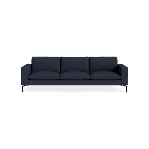 New Standard 104" Sofa by Blu Dot in Kvadrat Autumn Navy with Black legs, upholstery detail