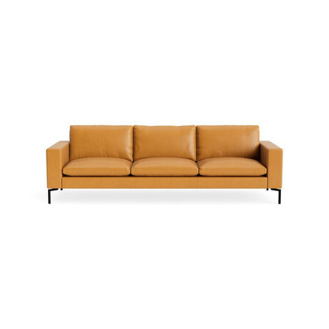New Standard 104" Sofa by Blu Dot in Canyon Leather with Black legs, upholstery detail
