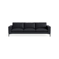 New Standard 104" Sofa by Blu Dot in Granite Leather with Black legs, upholstery detail