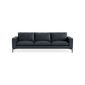 New Standard 104" Sofa by Blu Dot in Ink Leather with Black legs, upholstery detail