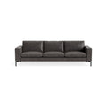 New Standard 104" Sofa by Blu Dot in Slate Leather with Black legs, upholstery detail