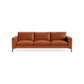 New Standard 104" Sofa by Blu Dot in Toffee Leather with Black legs, upholstery detail