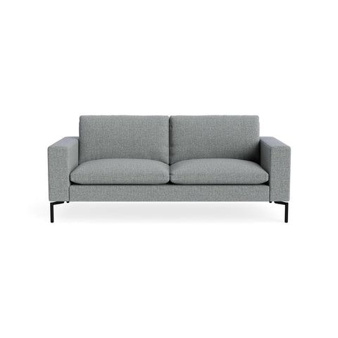 New Standard 78" Sofa by Blu Dot in Kvadrat Guest Grey Blue with Black legs, upholstery detail