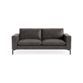 New Standard 78" Sofa by Blu Dot in Slate Leather with Black legs, upholstery detail