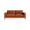 New Standard 78" Sofa by Blu Dot in Toffee Leather with Black legs, upholstery detail