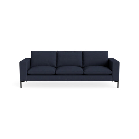 New Standard 92" Sofa by Blu Dot in Kvadrat Autumn Navy with Black legs, upholstery detail