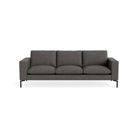 New Standard 92" Sofa by Blu Dot in Kelso Charcoal with Black legs, upholstery detail